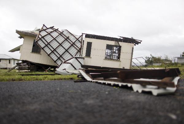 Damage to buildings caused by Cyclone Yasi is seen in the northern Queensland town of Mission Beach, 1600km (994 miles) north of Brisbane February 3, 2011.