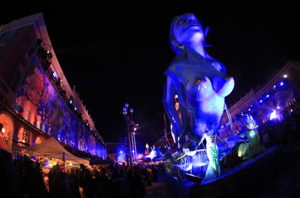 A giant float entitled 'Song of the Mermaids' is paraded during the Nice Carnival A giant float entitled 'Song of the Mermaids' is paraded during the Nice Carnival in Nice, southeastern France February 19, 2011. The carnival, which starts on February 18 and continues to March 8, celebrates 'King of the Mediterranean' this year. (Xinhua/Reuters)