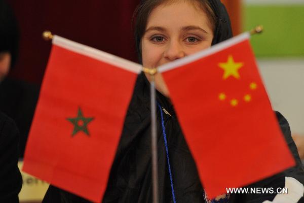 National flags are set at a simulative activity of Model United Nations in Guiyang, capital of southwest China's Guizhou Province, Feb. 20, 2011. A Guizhou-Ireland Youth Culture Week was held from Feb. 16 to Feb. 23, during which twenty-two Irish youngsters experienced the ordinary Chinese daily life and culture, as well as attended exchange activities with Chinese students. 