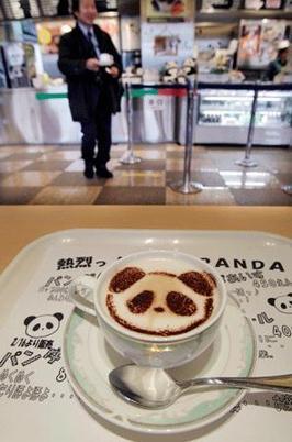 Panda latte is offered at a restaurant in Tokyo. [Global Times] 