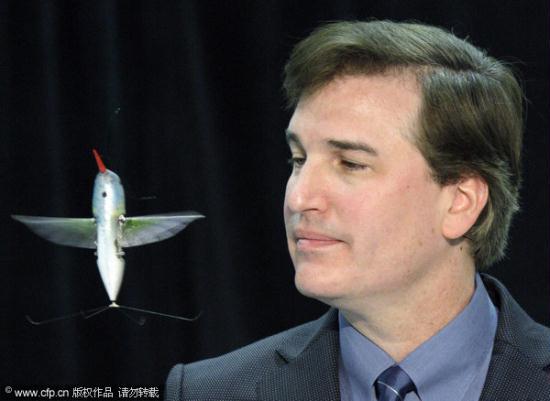 US aerospace company, AeroVironment, has revealed its high-tech hummingbird-like 'nano aircraft'.