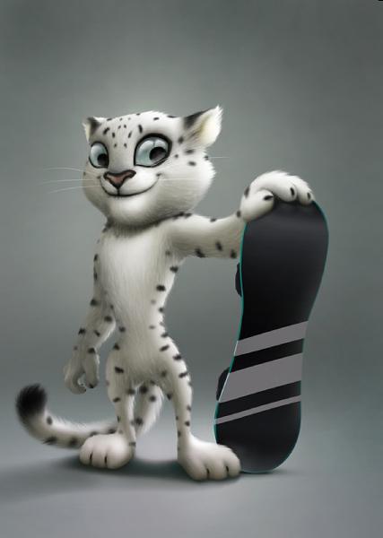In this photo provided by the Sochi 2014 Winter Olympics Organizing Committee on Saturday, Feb. 26, 2011 a snow leopard, one of the Sochi 2014 Winter Olympics mascots is seen. 