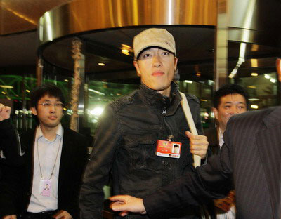 Liu Xiang's appearance at the CPPCC panel session in Beijing in this 2009 file photo. [File Photo: Xinhua] 