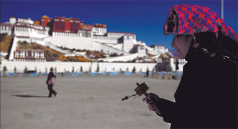 The festive spirit is everywhere in Lhasa, as Tibetans celebrate their biggest festival of the year that began on Saturday. 