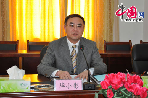 Bi Xiaobin, the director of the Jiangbei zone's administrative committee [Wang Wei/China.org.cn]