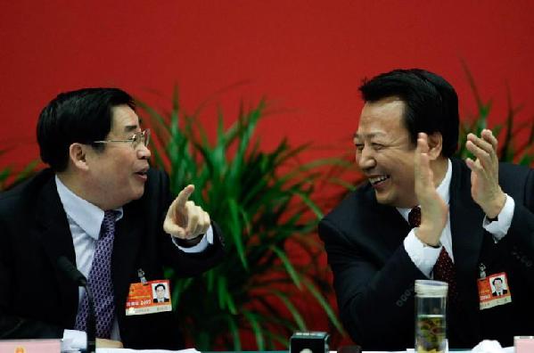 Yuan Chunqing, Shanxi Provincial Secretary and Wang Jun, Governor of Shanxi Province.