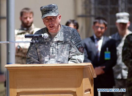  U.S. forces commander in Afghanistan David Petraeus. [Xinhua]