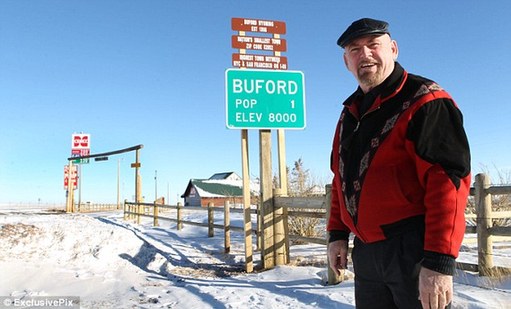 Don Sammons, 60, is the only resident of Buford, Wyoming, but he denies feeling lonely.