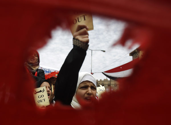 Girls shout slogans during a rally demanding the ouster of Yemen's President Ali Abdullah Saleh in Sanaa March 18, 2011. 