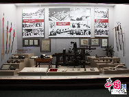 The museum is situated in Wanping County near the Lugou Bridge where the July 7th Event took place. Set up in 1987, the museum is composed of three comprehensive halls, three specialized halls (atrocities of Japanese army, the People's war, and the anti-Japanese heroes) and one half-panorama art gallery. [Photo by Hai Jun]