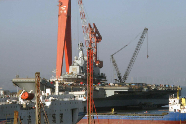 China provided glimpses of the country's first aircraft carrier, an upgraded version of a partially-built vessel purchased from Ukraine in 1998, which is undergoing sea trials.