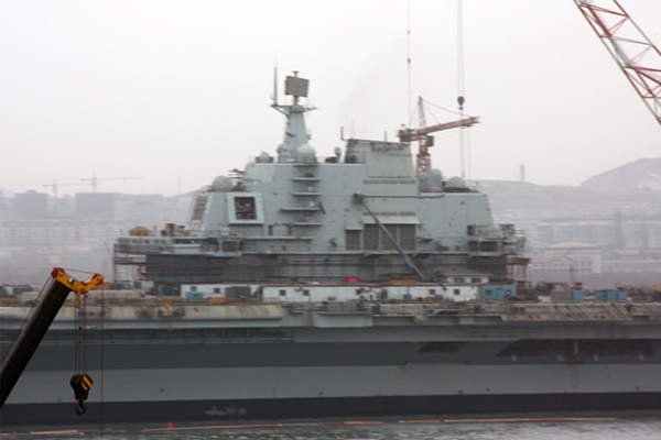 China provided glimpses of the country's first aircraft carrier, an upgraded version of a partially-built vessel purchased from Ukraine in 1998, which is undergoing sea trials.