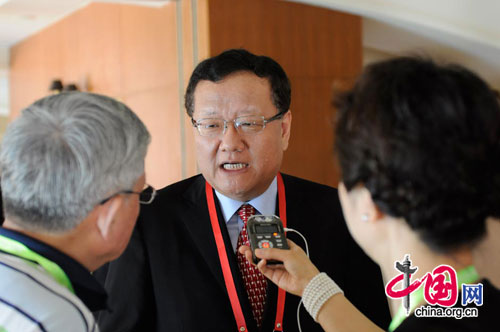 Liu Changle, the president of Phoenix TV, is a participant of the BFA. [Wang Zhiyong/China.org.cn]