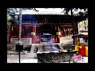 The Pool and Cudrania Temple, or Tanzhe Si, is situated 45 kilometers west of the city. The Chinese have a centuries old proverb; 'First there was the Pool and Cudrania Temple, then came Beijing.' This structure dates back 1,600 years to the Jin Dynasty, when it was known as the Temple of Auspicious Fortune. During the Tang Dynasty the grounds were expanded and renamed the Dragon Spring Temple. [China.org.cn]