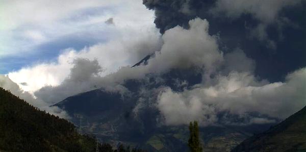 The Tungurahua volcano spews ash and steam during an eruption on April 26, 2011. The Tungurahua volcano, which means &apos;Throat of Fire&apos; in Ecuador&apos;s native Quechua language, is one of eight active volcanoes in the Andean nation.