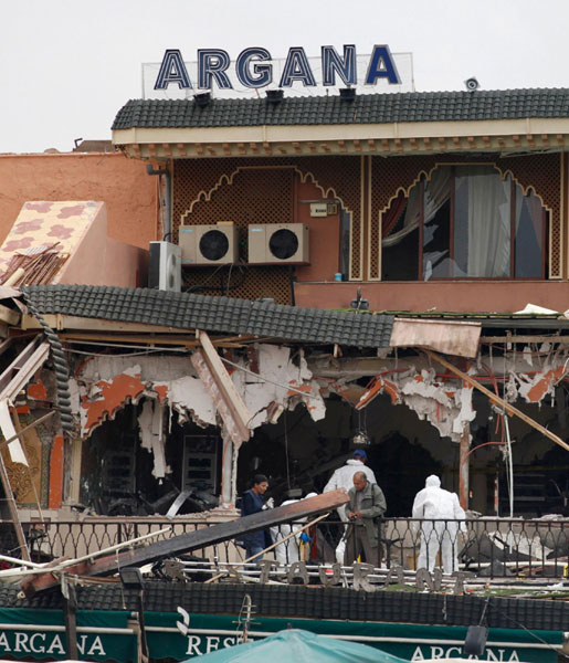 Blast in Morocco tourist cafe kills 14 people