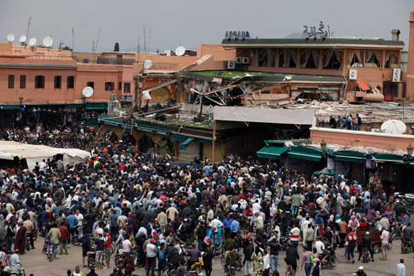 Blast in Morocco tourist cafe kills 14 people