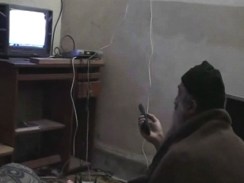 Osama bin Laden, in a video recovered from his compound and released by the Pentagon.