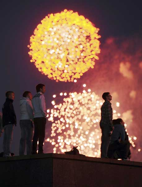 Fireworks to celebrate Victory Day in Russia
