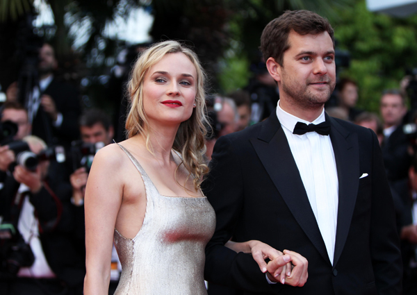 German actress Diane Kruger (L) poses on the red carpet before the screening of 'Sleeping Beauty' presented in competition at the 64th Cannes Film Festival in Cannes, France, May 12, 2011. 