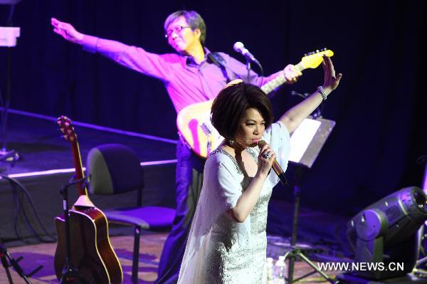 Singer Tsai Chin performs during her Charity Concert at Lincoln Center in New York, May 10, 2011. 