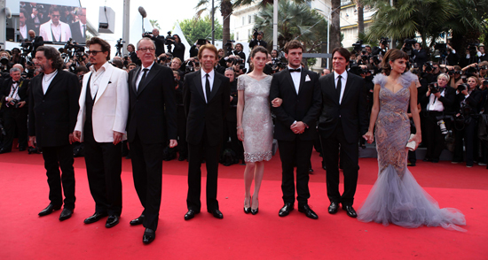 Cast members promote film 'Pirates of the Caribbean: On Stranger Tides' premiere at the Palais des Festivals during the 64th Cannes Film Festival on May 14, 2011 in Cannes, France.