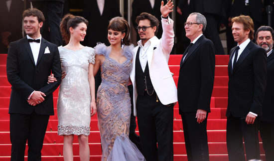 Cast members promote film 'Pirates of the Caribbean: On Stranger Tides' premiere at the Palais des Festivals during the 64th Cannes Film Festival on May 14, 2011 in Cannes, France.