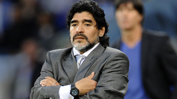Diego Maradona led Argentina to the quarter-finals of the 2010 World Cup in South Africa.
