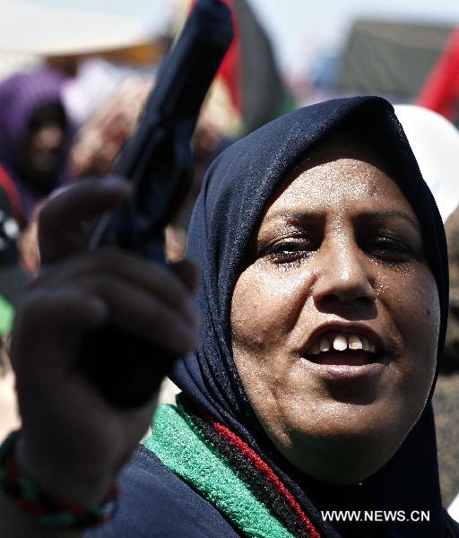 Libyans protest against Gadhafi in Benghazi