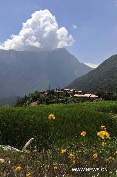 Photo taken on May 13, 2011 shows a scenic view of Gyironggou in Gyirong County of Xigaze Prefecture, southwest China's Tibet Autonomous Region. [Xinhua/Tao Xiyi]