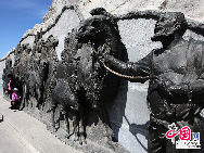 The Lugou Bridge, also known as the Marco Polo Bridge, is a famous stone bridge located 15 km southwest of the Beijing city center across the Yongding River. Situated at the eastern end of the bridge is the Wanping Fortress, a historic 17th century fortress. The Lugou Bridge is well-known because it was highly praised by the Venetian traveler Marco Polo during his visit to China in the 13th century, and for the Marco Polo Bridge incident, which marked the beginning of the Sino-Japanese War (1937-1945).