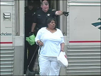 Lakeysha Beard was arrested after talking for 16 hours in a train's quiet carriage.