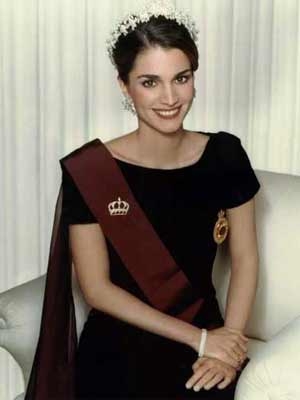 Queen Rania of Jordan, one of the 'Top 10 most beautiful Royal women' by China.org.cn. 