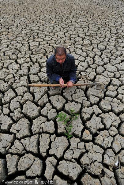 China's worst drought in a half-century is deepening, with more than six million hectares of farmland affected. 