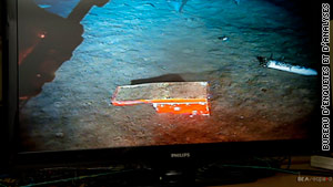 A remote-controlled submarine snapped this photo of the casing of a flight recorder from the Air France 447 aircraft.