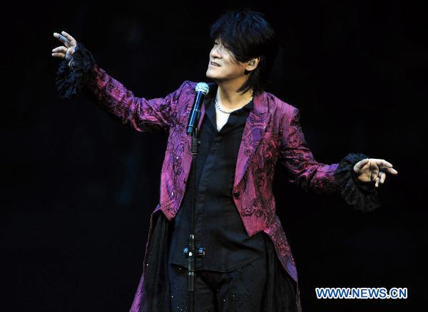Singer Wakin Chau performs during his solo concert in Taipei, southeast China's Taiwan, June 4, 2011. [Xinhua]