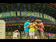 The Temple of Heaven, literally the Altar of Heaven, is a complex of Taoist buildings situated in southeastern Beijing. The Emperors of the Ming and Qing dynasties visited the complex annually when they prayed to Heaven for good harvests. It is regarded as a Taoist temple, although Chinese Heaven worship, especially by the reigning monarch of the day, actually pre-dates Taoism. [China.org.cn]
