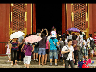 The Temple of Heaven, literally the Altar of Heaven, is a complex of Taoist buildings situated in southeastern Beijing. The Emperors of the Ming and Qing dynasties visited the complex annually when they prayed to Heaven for good harvests. It is regarded as a Taoist temple, although Chinese Heaven worship, especially by the reigning monarch of the day, actually pre-dates Taoism. [China.org.cn]