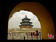 The Temple of Heaven, literally the Altar of Heaven, is a complex of Taoist buildings situated in southeastern Beijing. The Emperors of the Ming and Qing dynasties visited the complex annually when they prayed to Heaven for good harvests. It is regarded as a Taoist temple, although Chinese Heaven worship, especially by the reigning monarch of the day, actually pre-dates Taoism. [China.org.cn]