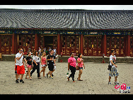 The Temple of Heaven, literally the Altar of Heaven, is a complex of Taoist buildings situated in southeastern Beijing. The Emperors of the Ming and Qing dynasties visited the complex annually when they prayed to Heaven for good harvests. It is regarded as a Taoist temple, although Chinese Heaven worship, especially by the reigning monarch of the day, actually pre-dates Taoism. [China.org.cn]