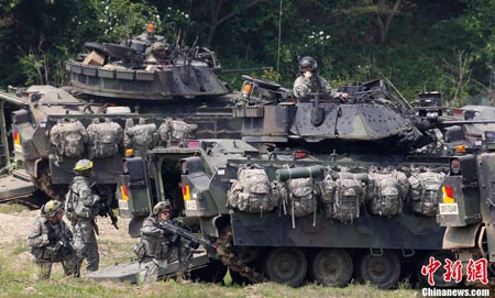 South Korean and U.S. forces conducted a joint drill on June 8, 2011, the first South Korea-led exercise as the allies prepare for the planned transfer of Seoul's wartime operational command.