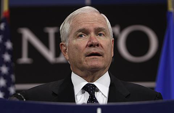 U.S. Defense Secretary Robert Gates urged NATO allies Thursday to not rush out of Afghanistan, even as the United States prepares to start withdrawing its own troops next month. The secretary made his comments at a defense ministers meeting at NATO headquarters in Brussels. 