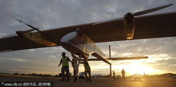 Solar-powered plane ends cross-border flight in Paris