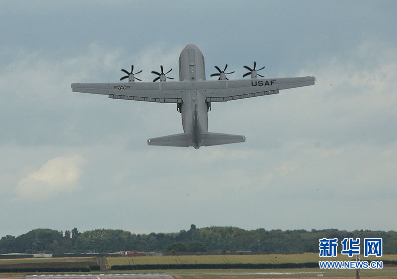 A plane on display of the Paris Air show, one of the biggest and most reputed air shows in the world, held at Le Bourget airport in northeast suburb of Paris 