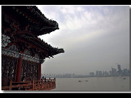 Located in the northwest of the city of Nanchang, Jiangxi Province and on the east bank of the Gan River, Tengwang Pavilion (The Pavilion of Prince Teng) is one of the Four Great Towers of China. It has been destroyed and rebuilt many times over its history. The present building was rebuilt in 1989 on the original site. It is 57.5 meters tall and has nine floors. The building has a total floor area of 13,000 square meters. [白色恶魔/bbs.fengniao]