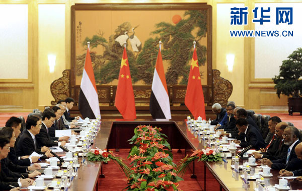 President Hu Jintao held talks with his Sudanese counterpart Omar al-Bashir in Beijing on June 29, 2011.