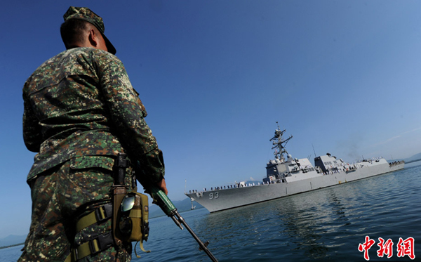 Navies from the United States and the Philippines kicked off an 11-day joint exercise Tuesday afternoon in waters off the southwestern Philippine island province of Palawan, showcasing the ties and interoperability between the two allies.