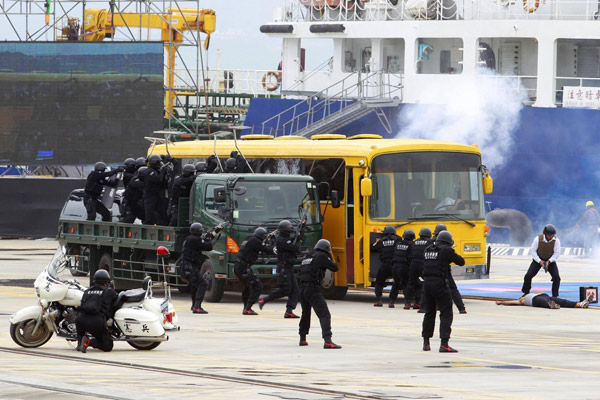 Disaster-response drill in Taiwan