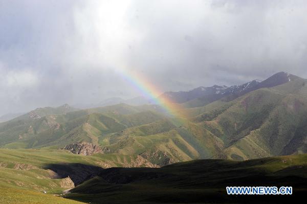 Photo taken on June 30, 2011 shows the scenery of Naryn State, Kyrgyzstan.[Xinhua/Sadat]