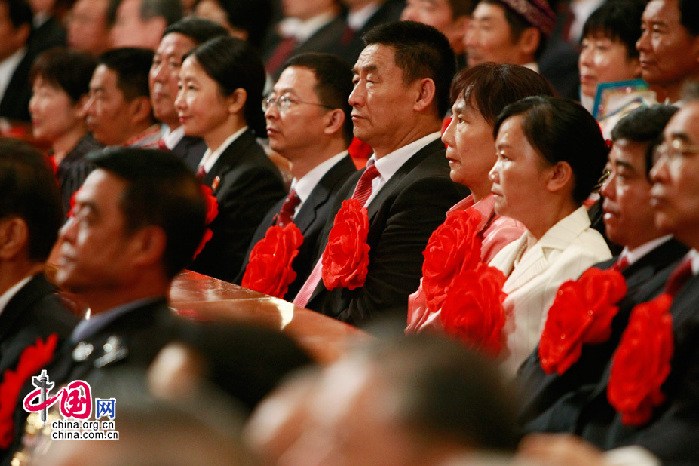 The Communist Party of China (CPC) holds a grand gathering on July 1, 2011 at the Great Hall of the People in Beijing to celebrate the Party's 90th anniversary.